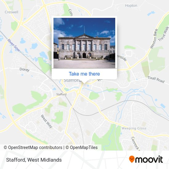 How to get to Stafford in Forebridge by Bus or Train?