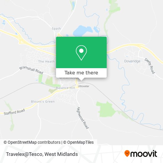 How to get to TravelexTesco in Uttoxeter by Train or Bus? (Updated)