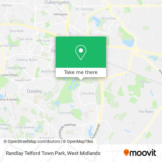 How to get to Randlay Telford Town Park in The Nedge by Bus or Train?
