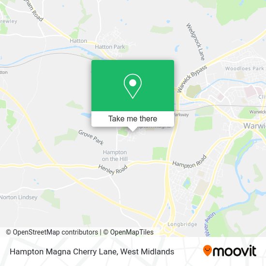 How to get to Hampton Magna Cherry Lane in Budbrooke by bus or train?