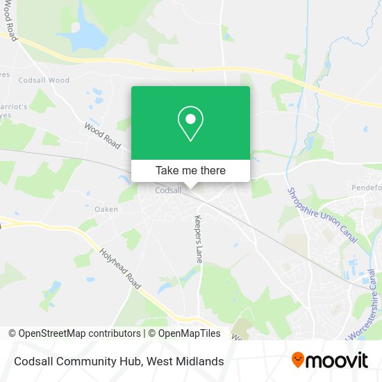 How to get to Codsall Community Hub in Codsall North by bus, train or
