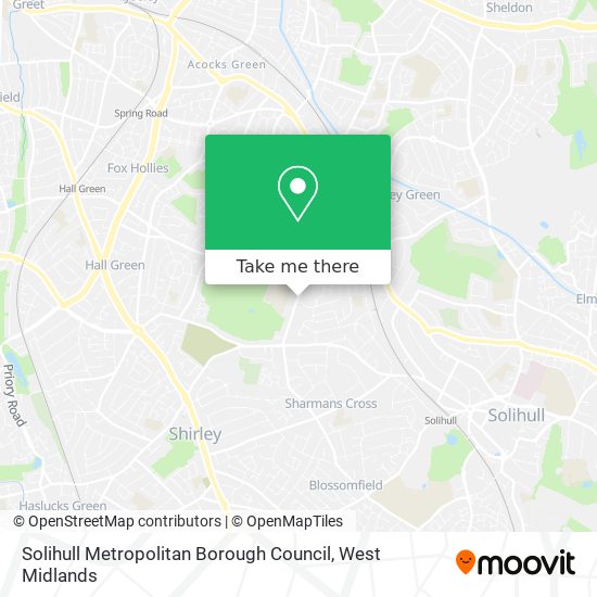 How to get to Solihull Metropolitan Borough Council in Olton by Bus or