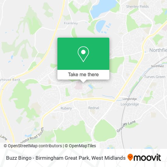 How to get to Buzz Bingo Birmingham Great Park in Frankley Great Park