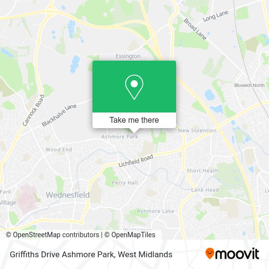 Directions to Griffiths Drive Ashmore Park by bus, train or light rail