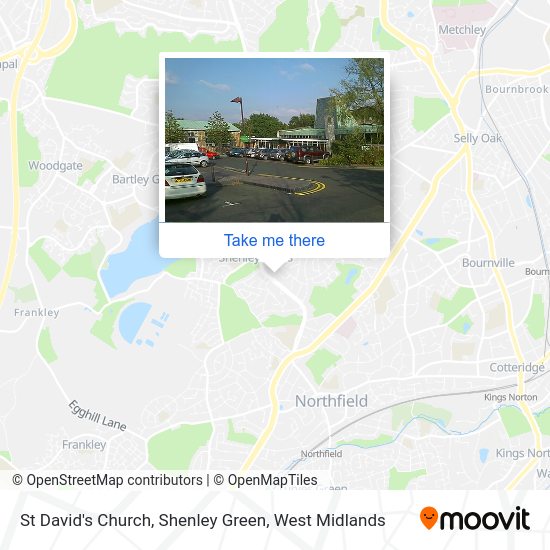 St David's Church, Shenley Green Directions by bus, train or light rail