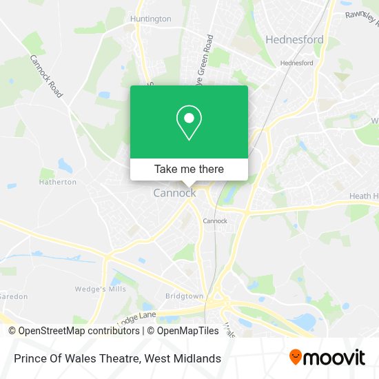 How to get to Prince Of Wales Theatre in Cannock by Bus or Train Moovit