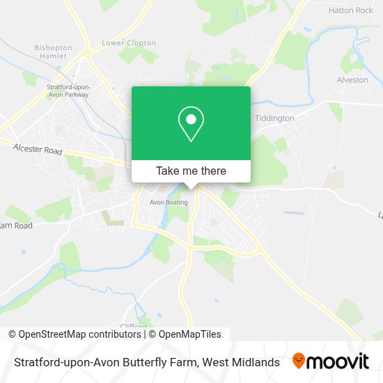 Directions to StratforduponAvon Butterfly Farm by bus or train