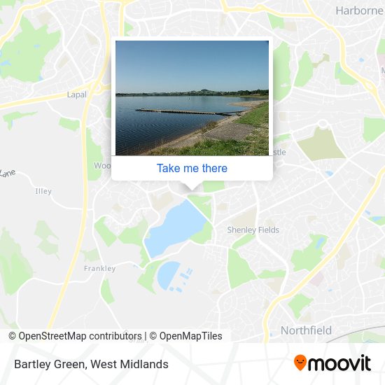 How to get to Bartley Green by bus or train?