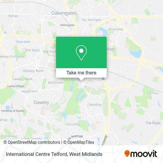 How to get to International Centre Telford in Malinslee & Dawley Bank
