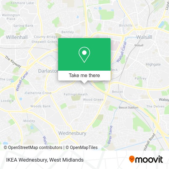 How to get to IKEA Wednesbury in Bentley And Darlaston North by bus or
