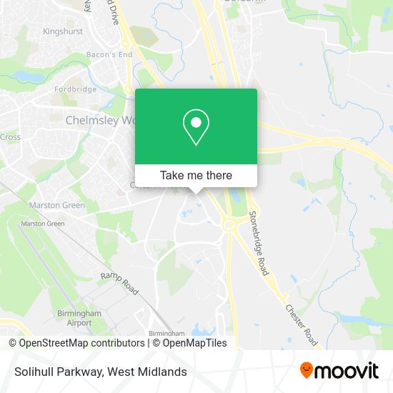 How to get to Solihull Parkway in Bickenhill by bus or train?