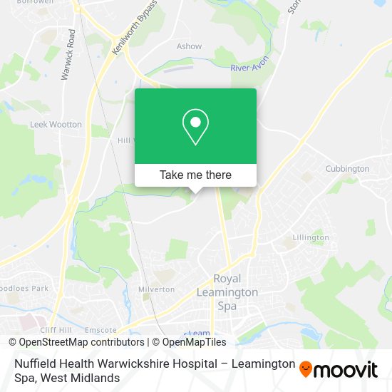 Nuffield Health Warwickshire Hospital Leamington Spa Directions by bus