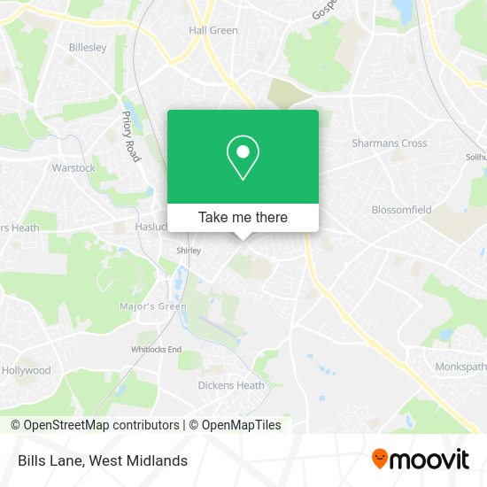 How to get to Bills Lane in Shirley West by bus or train?