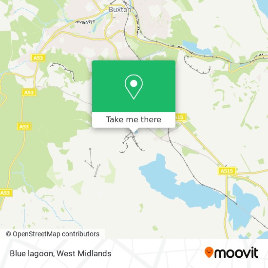 How to get to Blue lagoon in Buxton by bus or train?