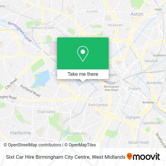 How to get to Sixt Car Hire Birmingham City Centre in Ladywood by Bus