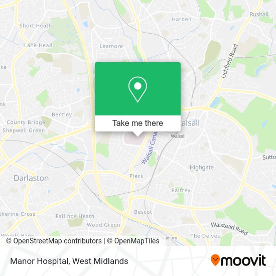 Directions to Manor Hospital by bus or train