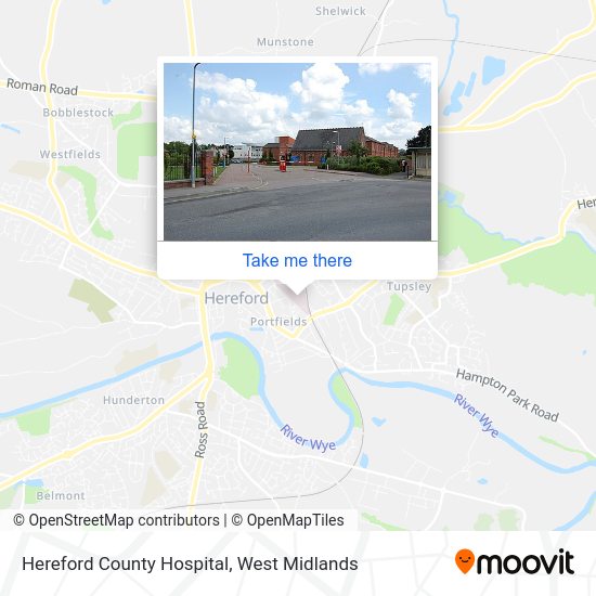 Directions to Hereford County Hospital by train or bus