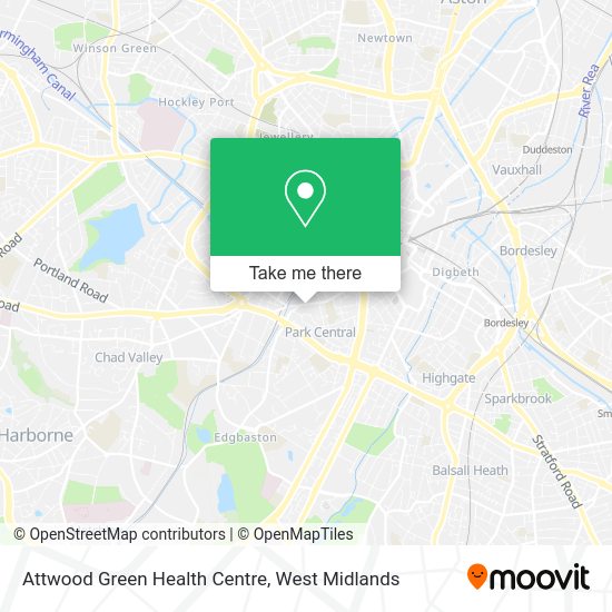 Directions to Attwood Green Health Centre by bus or train