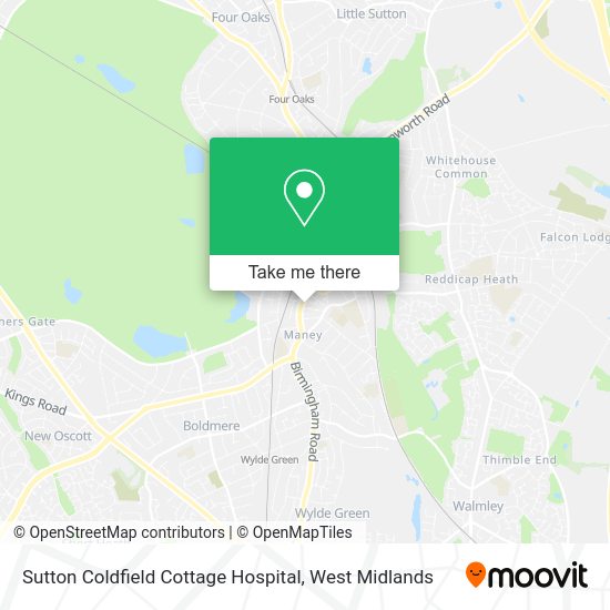 How to get to Sutton Coldfield Cottage Hospital in Sutton Trinity by