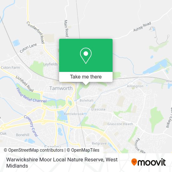 How to get to Warwickshire Moor Bolehall in Tamworth by Bus or Train?