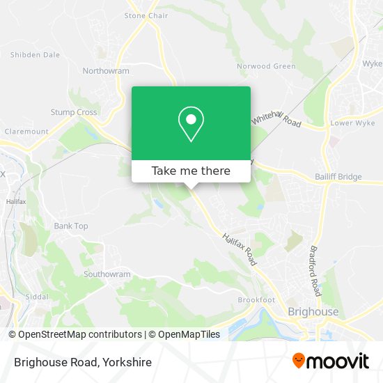 How to get to Brighouse Road in Hipperholme by Bus or Train?