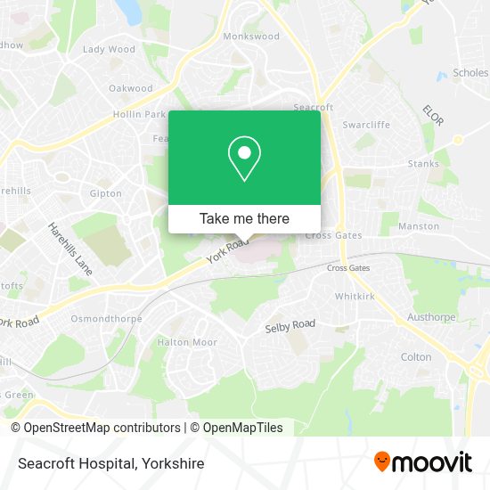 How to get to Seacroft Hospital in Leeds by bus or train?
