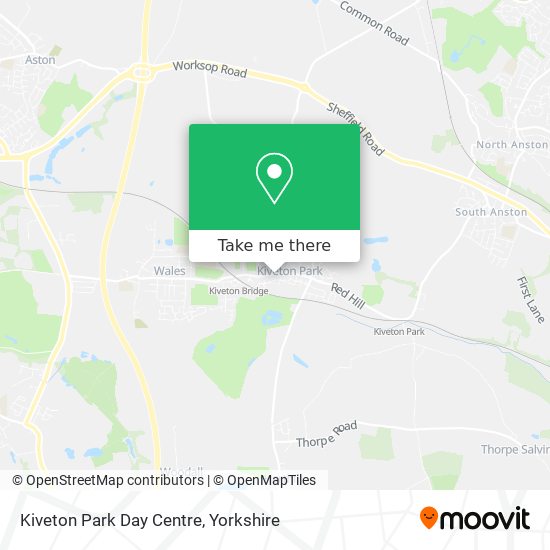 How to get to Kiveton Park Day Centre in Wales by Bus, Train or Light rail?