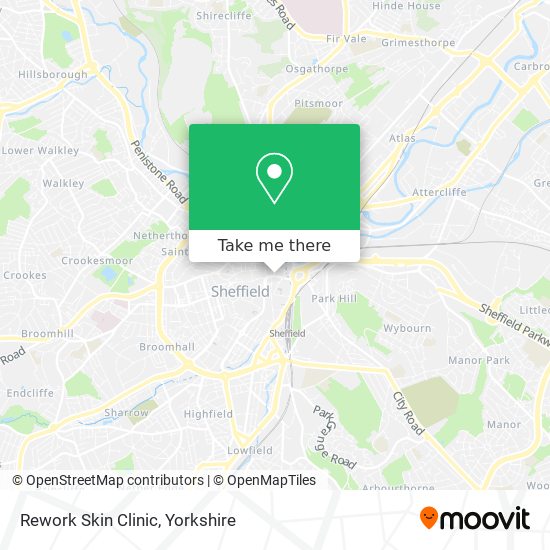 How to get to Rework Skin Clinic in Sheffield by Bus?