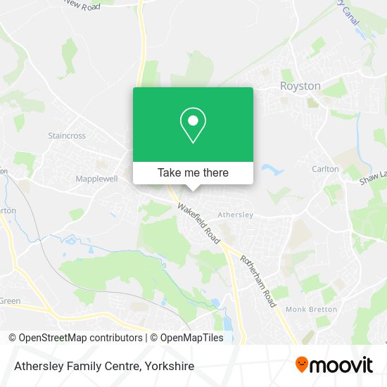 How to get to Athersley Family Centre in Barnsley by bus or train?
