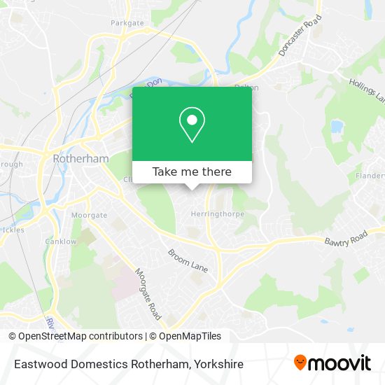 How to get to Eastwood Domestics Rotherham by Bus, Train or Light rail?