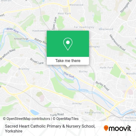 How to get to Sacred Heart Catholic Primary & Nursery School in Leeds