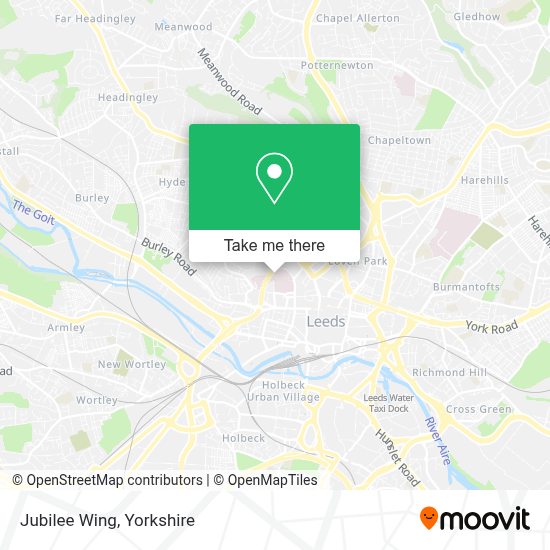 How to get to Jubilee Wing in Leeds by bus or train?