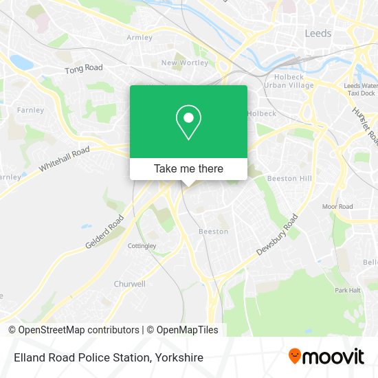 How to get to Elland Road Police Station in Leeds by bus or train?