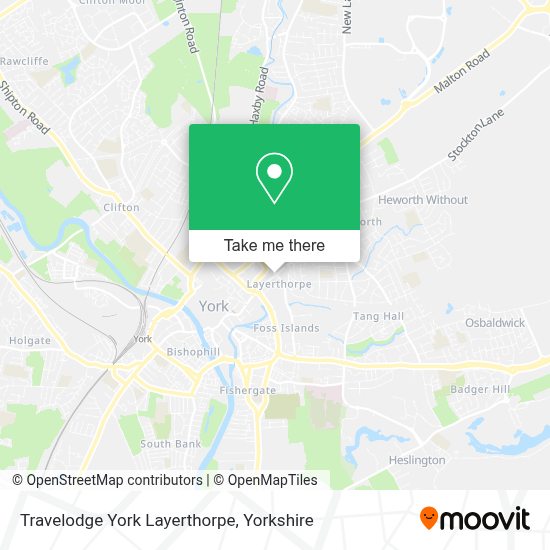 How to get to Travelodge York Layerthorpe by bus or train?