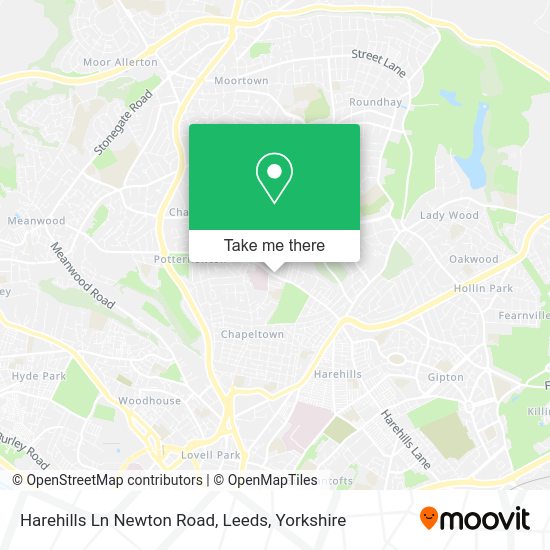 How to get to Harehills Ln Newton Road, Leeds by Bus or Train?