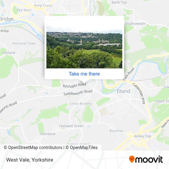 How to get to West Vale in Halifax by bus or train?