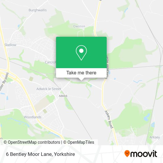 How to get to 6 Bentley Moor Lane in Doncaster by bus or train?