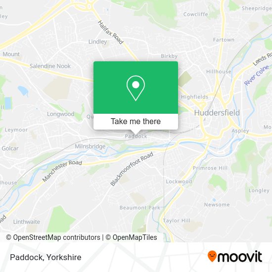 How to get to Paddock in Huddersfield by bus or train?