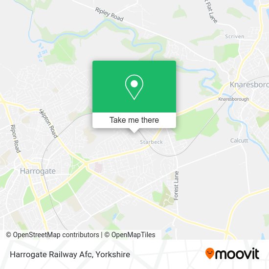How to get to Harrogate Railway Afc by bus or train?