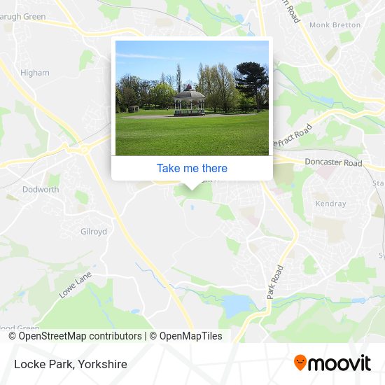 How to get to Locke Park in Barnsley by bus or train?