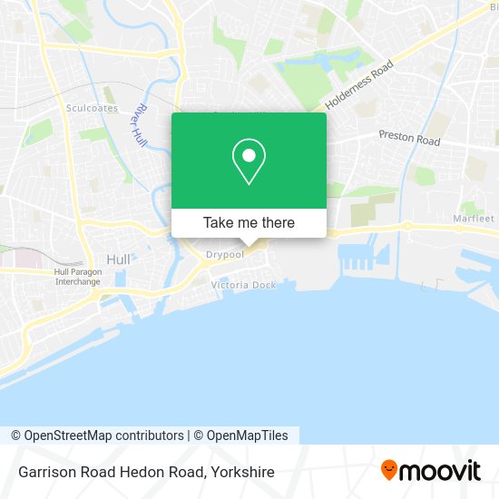 How to get to Garrison Road Hedon Road in Hull by bus?