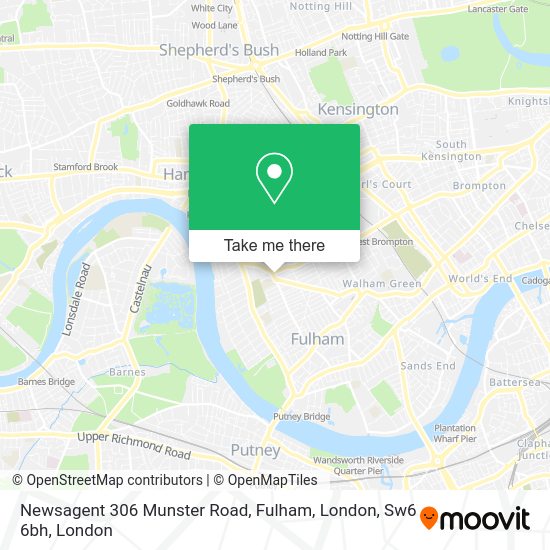 How to get to Newsagent 306 Munster Road, Fulham, London, Sw6 6bh in