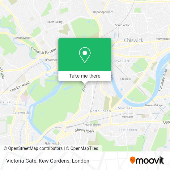How to get to Victoria Gate, Kew Gardens by bus, Tube or train?