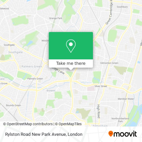 How to get to Rylston Road New Park Avenue in Palmers Green by Bus