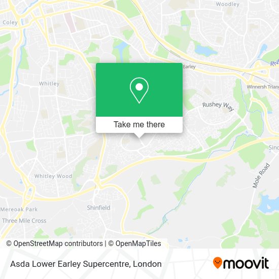 How to get to Asda Lower Earley Supercentre by bus or train?