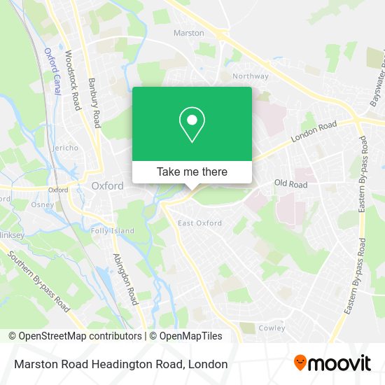 How to get to Marston Road Headington Road in Oxford by bus or train?