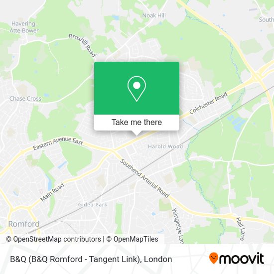 How to get to B&Q (B&Q Romford Tangent Link) in Harold Wood by bus