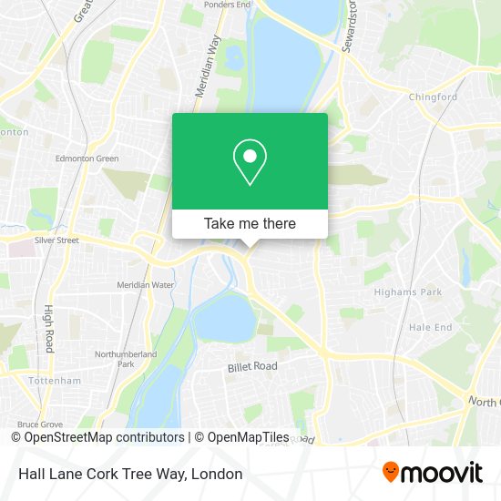 How to get to Hall Lane Cork Tree Way in Chingford by bus, Tube or train?