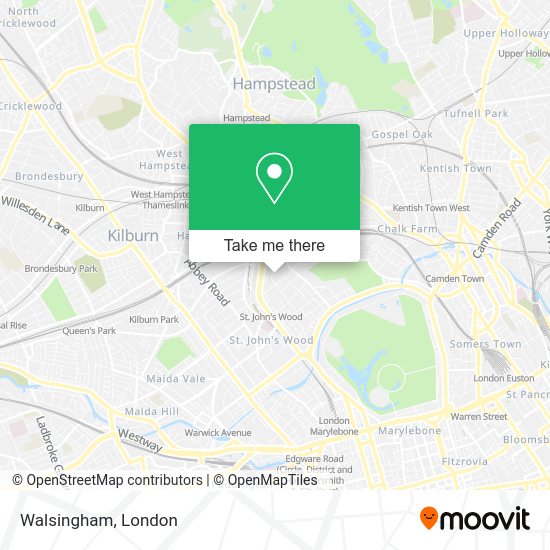 How to get to Walsingham in Swiss Cottage by bus, train or Tube?
