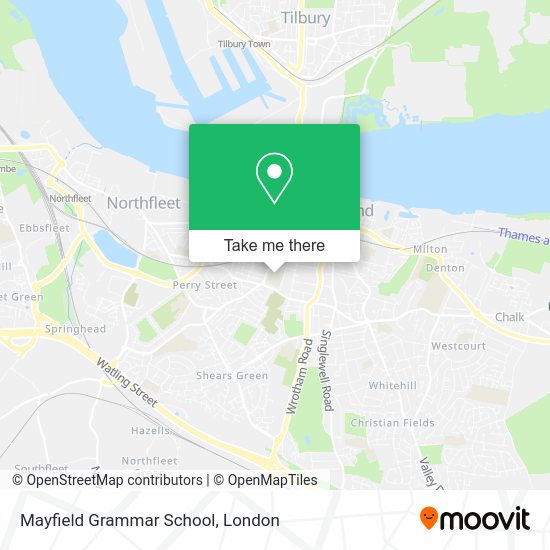 How to get to Mayfield Grammar School in Gravesend by bus, train or DLR?
